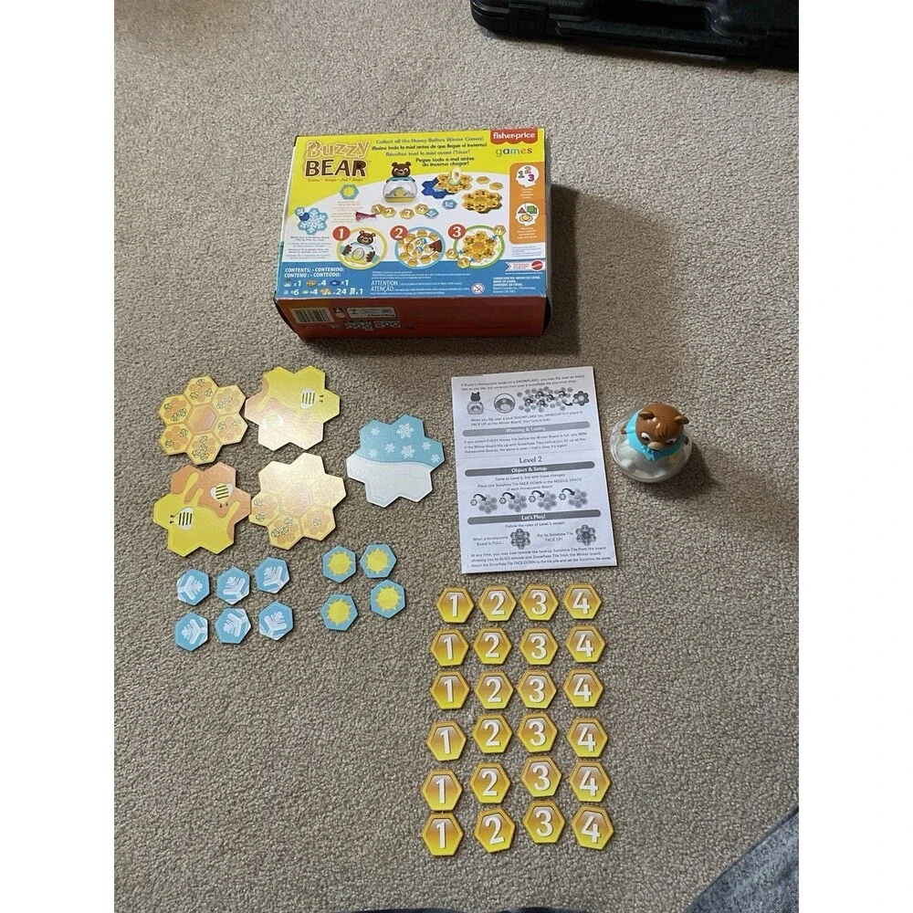 Fisher-Price Buzzy Bear Cooperative Game Matching Numbers Preschool Age 3+
